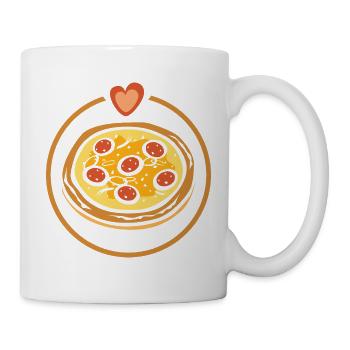 Pizza Love – Heart for Foodies - Mug - white - Right
