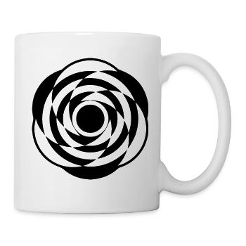 Hypnotischer Rosen-Kornkreis - Tasse - Weiß - Rechts