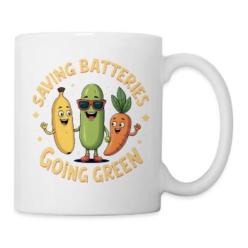 Save batteries Become environmentally friendly Cheeky Fr - Mug - white - Right