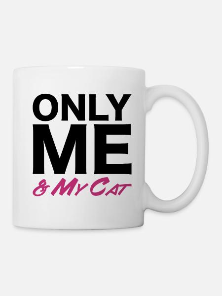 Unique Cat Lover Statement T-Shirt - Mug - white