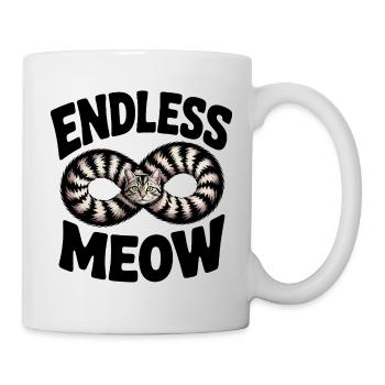 Endlose Miau-Katze - Tasse - Weiß - Rechts
