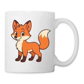 Cute cartoon fox for kids clothes - Mug - white - Right