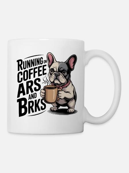 Laufen auf Kaffee und Rinde - Tasse - Weiß