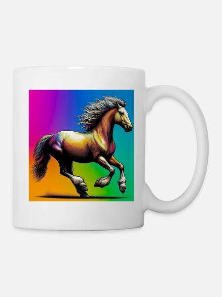 Pferd - Tasse - Weiß