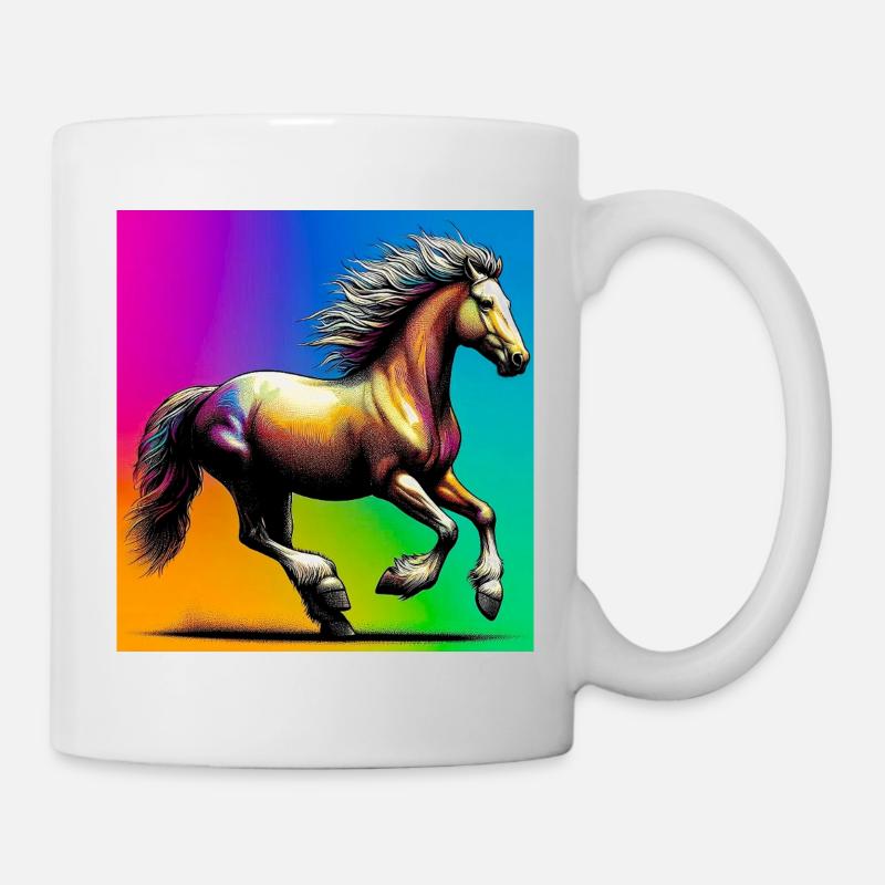 Pferd - Tasse - Weiß