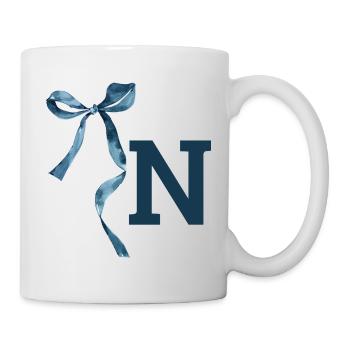 Monogramm n Geschenkidee - Tasse - Weiß - Rechts