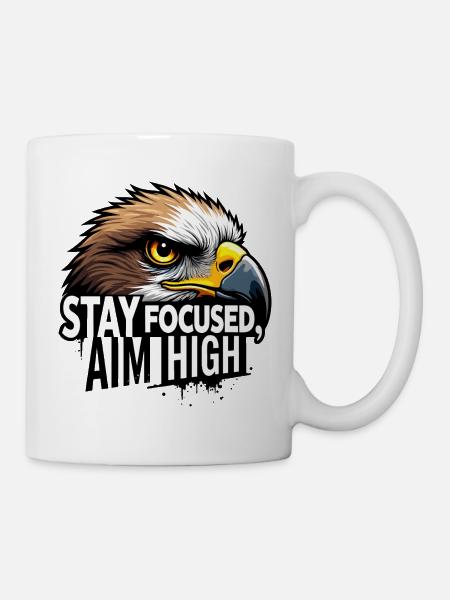 Eagle Focus Motivational Design - Mug - white