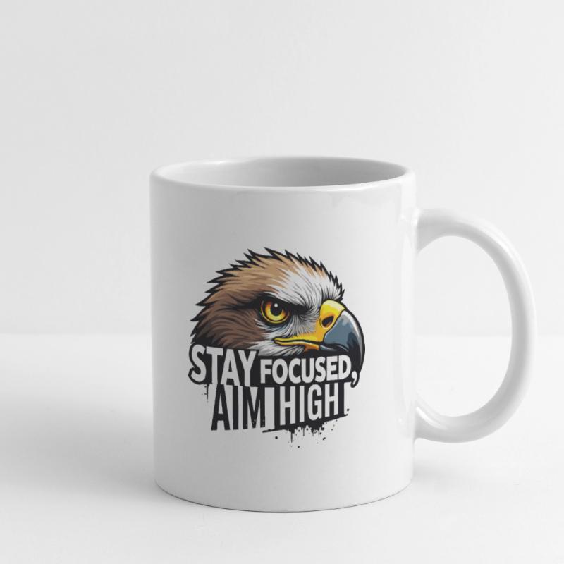 Conception de motivation Eagle Focus Mug blanc