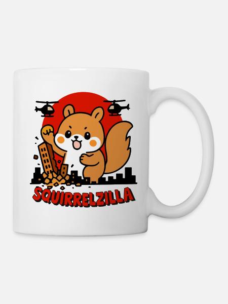 Squirrelzilla Urbanes Abenteuer - Tasse - Weiß