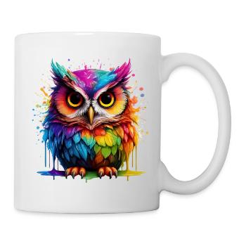 Colorful Owl Art Digital Print - Mug - white - Right