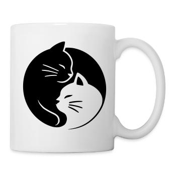 Chats Ying Yang - Mug blanc - blanc - Droite