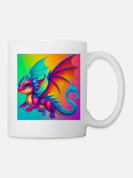 Drache - Tasse - Weiß