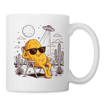 Humour Meme Désert UFO Chicken Nugget - Mug blanc - blanc - Droite
