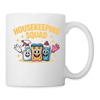 Lustiges Putzen Design - Tasse - Weiß - Rechts