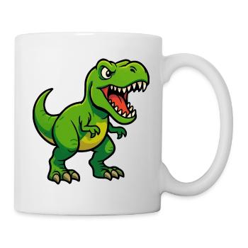 Jungle Dino Cartoon Design - Mug - white - Right