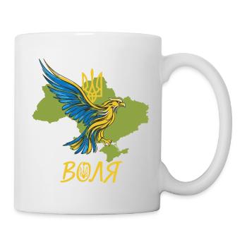 Volya Phoenix over Ukraine Map - Mug - white - Right