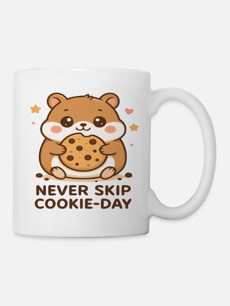 Keksfreudiger Hamster - Tasse - Weiß