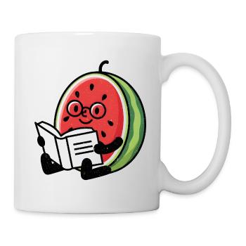 Héros de la lecture de pastèque - Mug blanc - blanc - Droite
