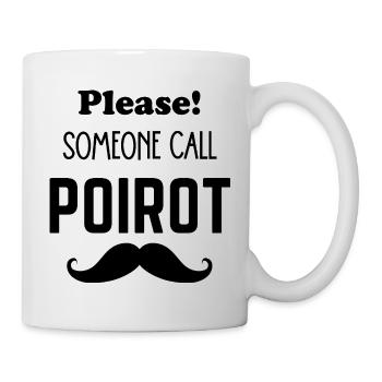 Please Someone Call Poirot Mustache - Mug - white - Right