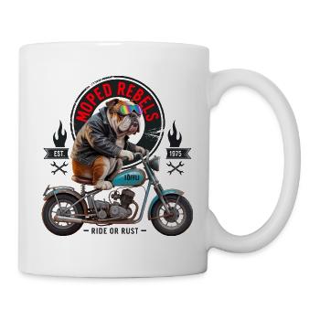 Bulldog Rebel Moto - Mug blanc - blanc - Droite