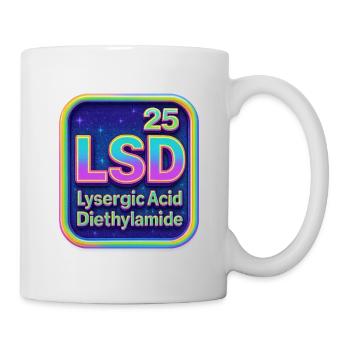 Neon Psychedelisch Acid Retro - Tasse - Weiß - Rechts