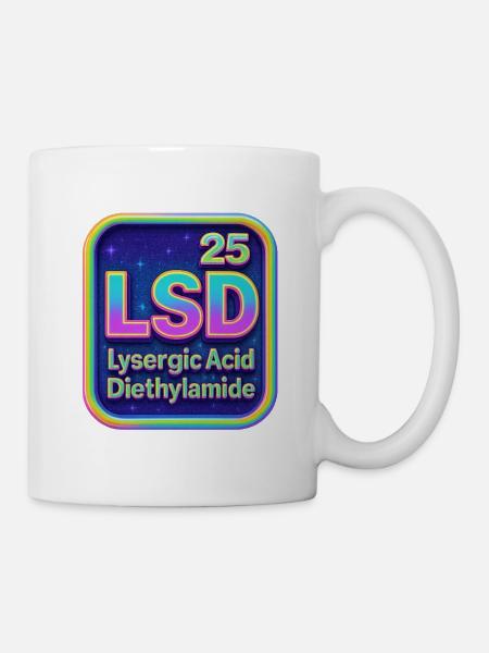 Neon Psychedelisch Acid Retro - Tasse - Weiß