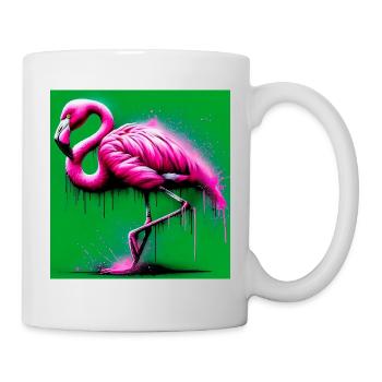 Flamant - Mug blanc - blanc - Droite