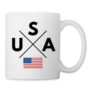 American Flag Cross USA - Mug - white - Right
