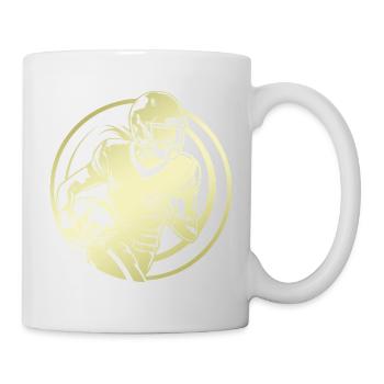 Silhouette de football américain - Mug blanc - blanc - Droite