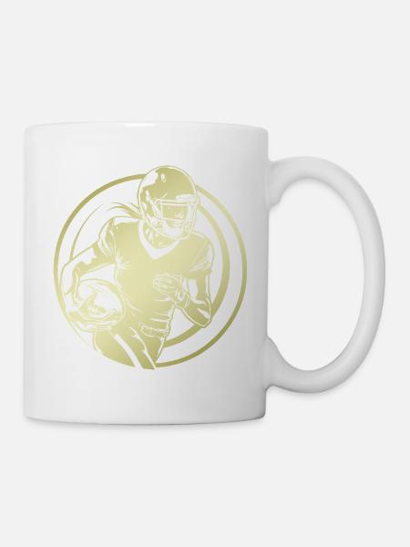 Silhouette de football américain - Mug blanc - blanc