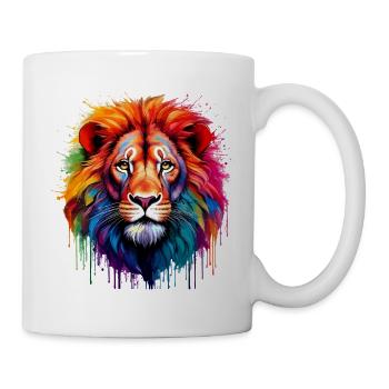 Rainbow Lion Art Splash - Mug - white - Right