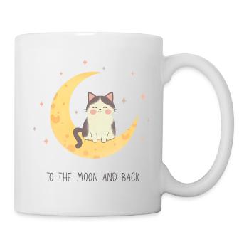 Cat on the Moon – To the Moon and Back - Mug - white - Right
