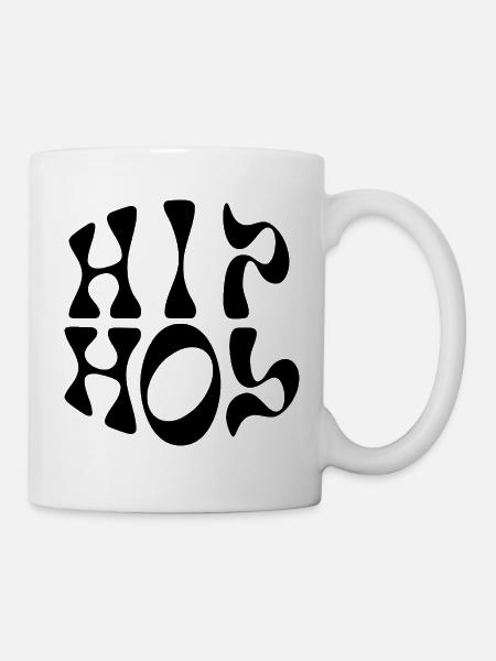 Logo ondulé liquide Hip Hop - Mug blanc - blanc