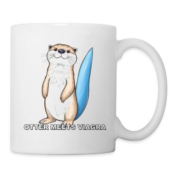 La loutre rencontre le Viagra - Mug blanc - blanc - Droite
