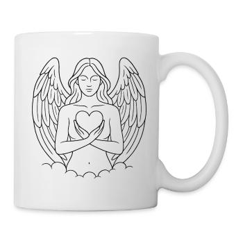 Silhouette Cœur d’Ange - Spirit & Soul - Mug blanc - blanc - Droite