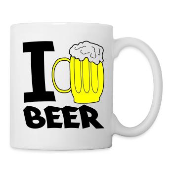 Yellow Beer Mug Sketch - Mug - white - Right