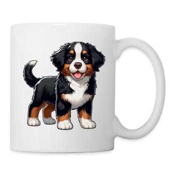 Berner Sennenhund süßer Welpe - Tasse - Weiß - Rechts