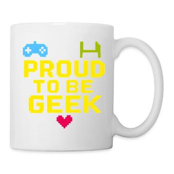 Stolzer Retro-Pixel-Geek - Tasse - Weiß - Rechts