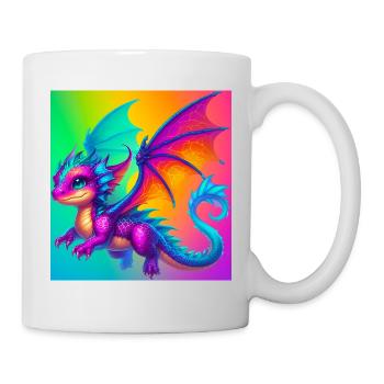Drache - Tasse - Weiß - Rechts