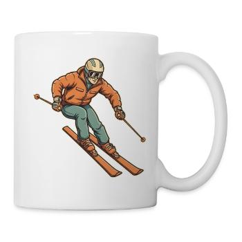Skier Viintage Style - Mug - white - Right