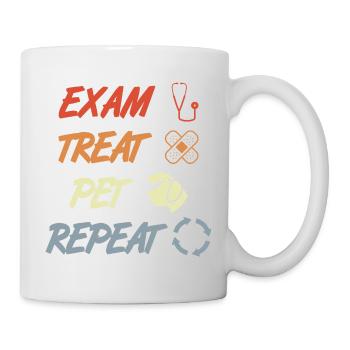 Exam Treat Pet Repeat - Tasse - Weiß - Rechts