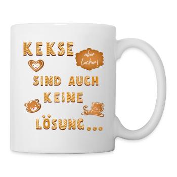 Cookies are not a solution either - Mug - white - Right