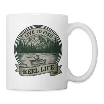 Reel Life Fishing Badge - Mug - white - Right