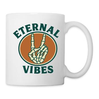 Eternal Vibes Skelett Peace Design - Mug - white - Right