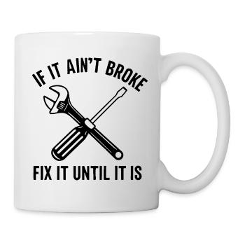 papa papa papa dictons bricoleur bricoleur - Mug blanc - blanc - Droite