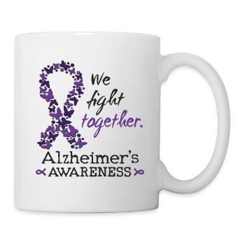 Forts ensemble contre la maladie d’Alzheimer - Mug blanc - blanc - Droite