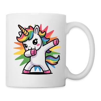 Colorful unicorn with rainbow mane - Mug - white - Right