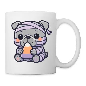 Hundemumie Candy Corn - Tasse - Weiß - Rechts