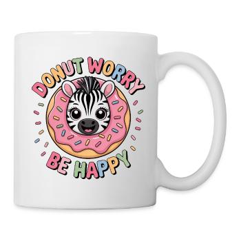 Zebra Donut Candy Dessert Bakery Fun - Mug - white - Right