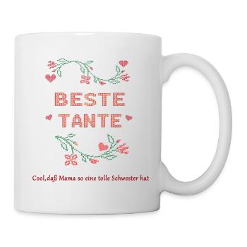Meilleure tante - Mug blanc - blanc - Droite